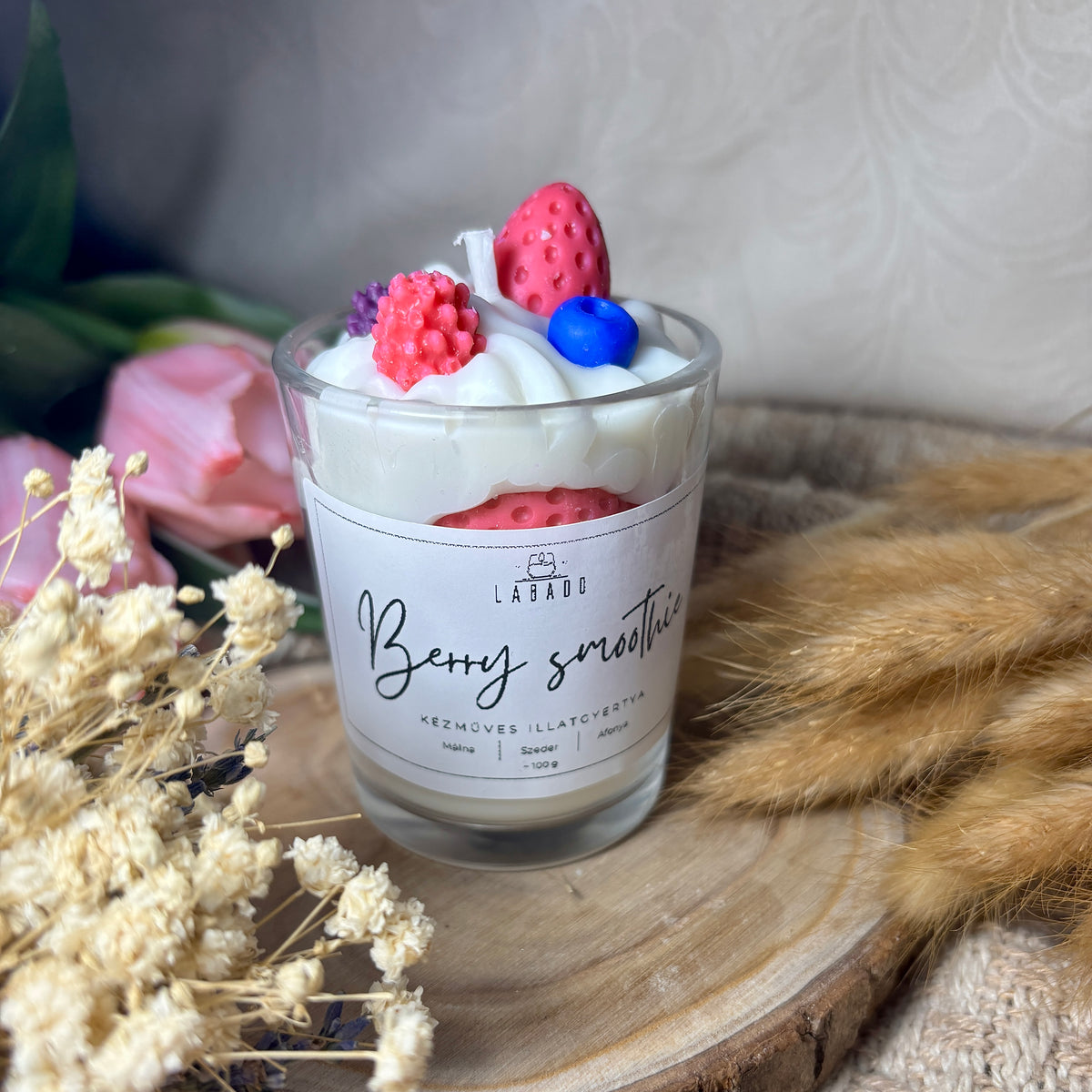 Berry smoothie illatgyertya