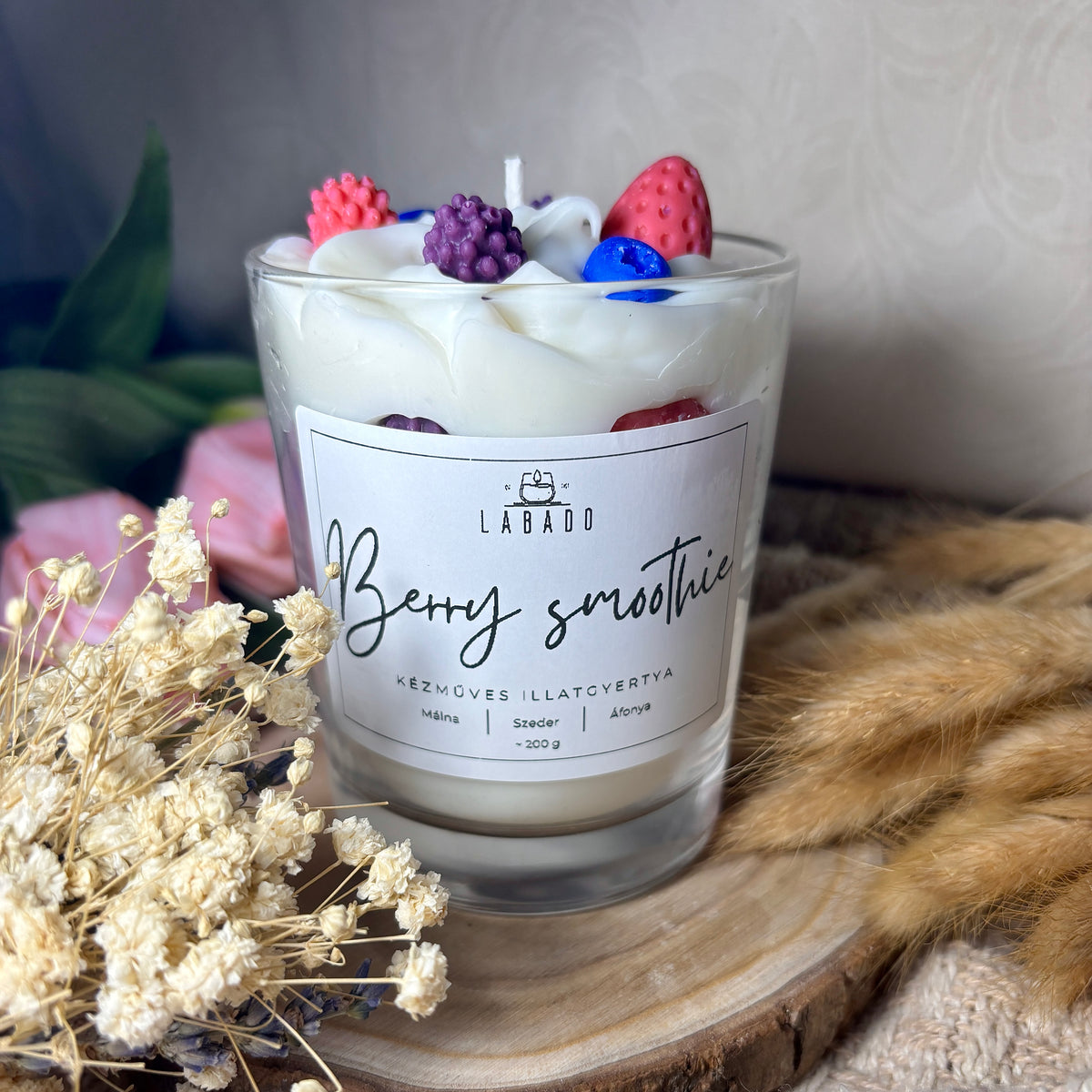 Berry smoothie illatgyertya